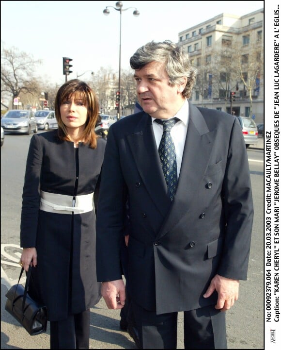 Isabelle Morizet (Karen Cheryl) et son mari Jérôme Bellay en mars 2003 à Paris