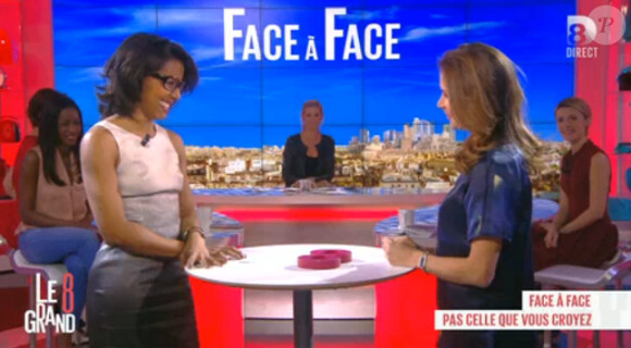 Mélissa Theuriau sur le plateau du Grand 8, jeudi 13 mars 2014.