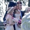 Le bassiste du groupe Mötley Crüe Nikki Sixx (Frank Carlton Ferrana) épouse Courtney Bingham, en présence de sa famille, au Grey Stone à Beverly Hills, le 15 mars 2014.