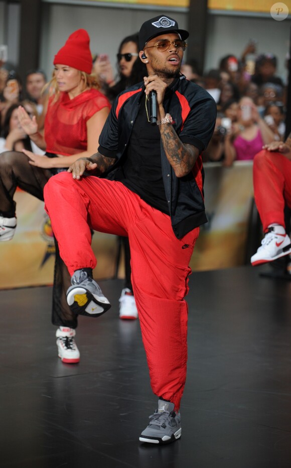 Chris Brown en concert à New York, le 30 août 2013.