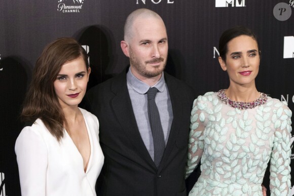 Emma Watson, Darren Aronofsky et Jennifer Connelly à la première du film Noé à Madrid le 17 mars 2014.