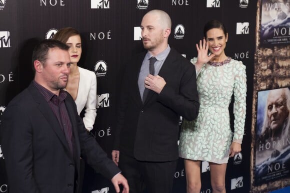 Emma Watson, Darren Aronofsky et Jennifer Connelly à la première du film Noé à Madrid le 17 mars 2014.