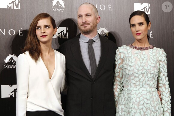 Emma Watson, Darren Aronofsky et Jennifer Connelly à la première du film Noé à Madrid le 17 mars 2014.