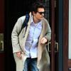 John Mayer à la sortie de son hôtel à New York, le 25 février.