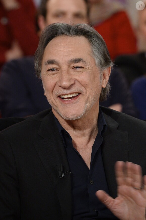 Richard Berry lors de l'enregistrement de l'émission "Vivement Dimanche" à Paris le 19 mars 2014. L'émission sera diffusée le 23 mars sur France 2
