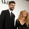 La chanteuse Shakira est venue présenter son nouvel album, le 10e, en présence de Gerard Piqué, à Barcelone, le 20 mars 2014.