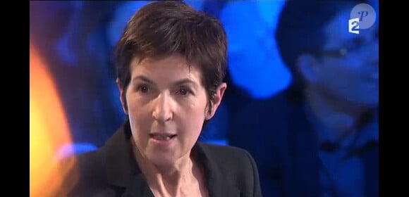 L'auteure Christine Angot (On n'est pas couché - émission diffusée le samedi 22 mars 2014 sur France 2.)