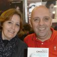 Philippe Croizon et sa femme Muriel - 34e édition du Salon du livre à Paris, Porte de Versailles, le 23 mars 2014.