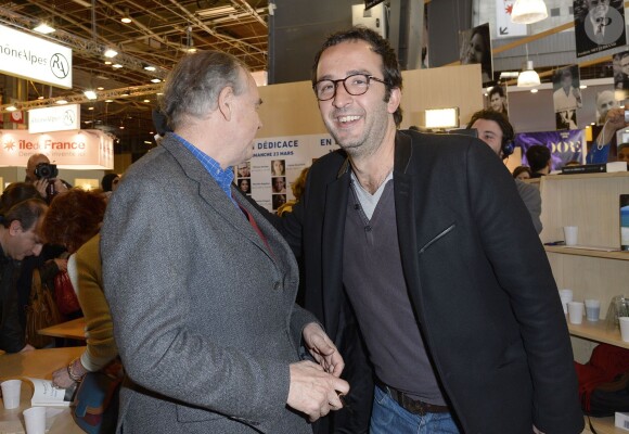 Frédéric Mitterrand et Cyrille Eldin - 34e édition du Salon du livre à Paris, Porte de Versailles, le 23 mars 2014.