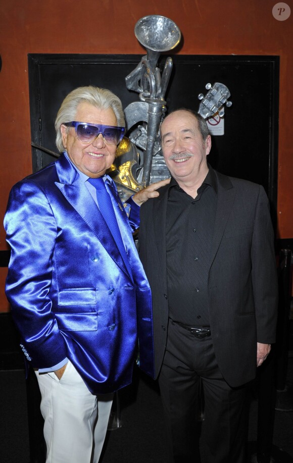 Michou et Jean Sarrus lors du spectacle "La Légende de Montmartre", à L'Olympia à Paris le 3 février 2013