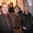  Jean Sarrus, Jean-Guy Fechner et Richard Bonnot, lors d'un hommage à Gérard Rinaldi au Théâtre de la Michaudière à Paris, le 12 mars 2012 