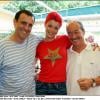 Thierry Beccaro, Jean Sarrus et Erika sur Radio Vitamine à Saint-Tropez, le 16 juillet 2003