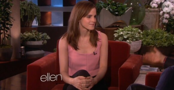 Emma Watson dans The Ellen DeGeneres Show.