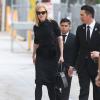 Nicole Kidman arrive sur le plateau de l'émission "Jimmy Kimmel Live!" à Hollywood, le 25 mars 2014, après s'être rendue aux obsèques de L'Wren Scott.