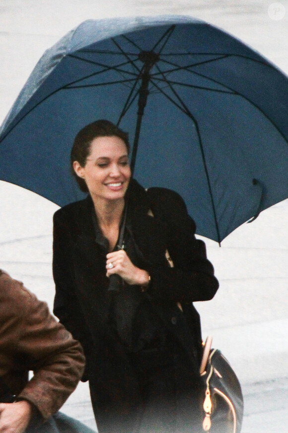Angelina Jolie arrive à Sarajevo le 27 mars 2014.