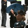Angelina Jolie arrive à Sarajevo avec William Hague le 27 mars 2014.