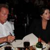 Exclusif - Arnold Schwarzenegger et sa fille Katherine au Buddha Bar à Paris, le 9 août 2012.