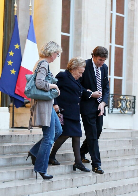 Bernadette Chirac et sa fille Claude Chirac au Palais de l'Elysée, le 9 octobre 2013.