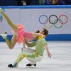 Nathalie Péchalat et Fabian Bourzat lors de leur programme libre aux Jeux olympiques de Sotchi le 17 février 2014