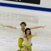 Nathalie Péchalat et Fabian Bourzat lors des championnats du monde de Nice le 26 mars 2012