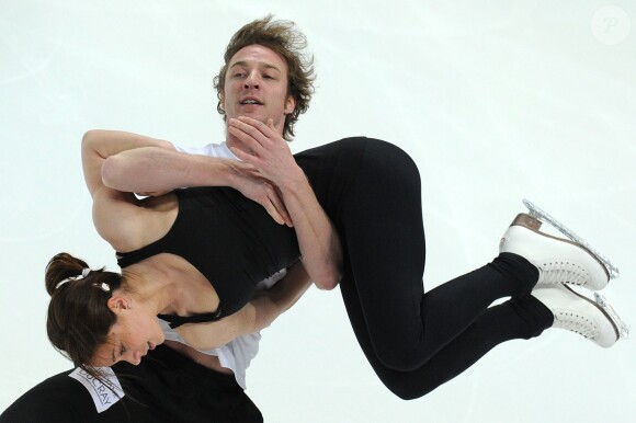 Nathalie Péchalat et Fabian Bourzat lors des championnats de Moscou le 24 avril 2011