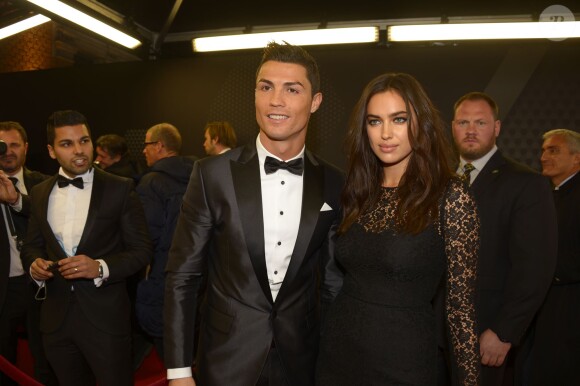 Cristiano Ronaldo et Irina Shayk à Zurich, le 13 janiver 2014.