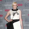 Gwendoline Christie lors de la présentation à New York de la saison 4 de Game of Thrones le 18 mars 2014