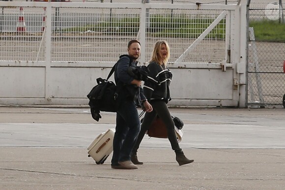 Cameron Diaz à l'aéroport du Bourget, le 6 avril 2014.