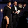 Jennifer Lopez et Pitbull lors des Grammy Awards 2013.