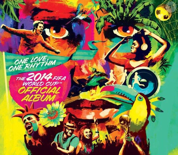 Illustration de One Love, One Rhythm, l'album officiel de la Coupe du Monde 2014, disponible à partir du 12 mai.