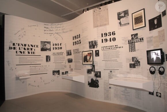 Vernissage de l'exposition "Le musée imaginaire d'Henri Langlois" à la Cinémathèque française à Paris le 7 avril 2014