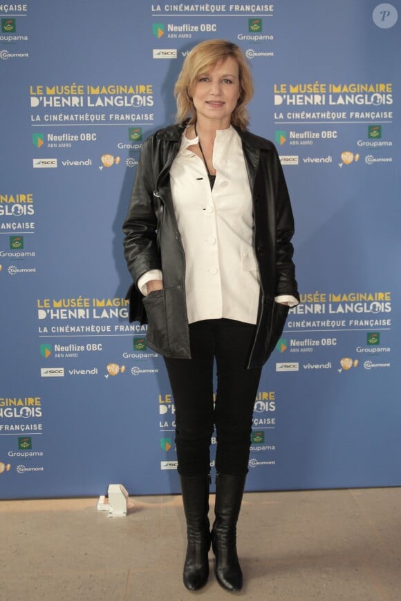 Fabienne Babe lors du vernissage de l'exposition "Le musée imaginaire d'Henri Langlois" à la Cinémathèque française à Paris le 7 avril 2014