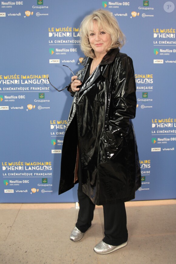 Mylène Demongeot lors du vernissage de l'exposition "Le musée imaginaire d'Henri Langlois" à la Cinémathèque française à Paris le 7 avril 2014