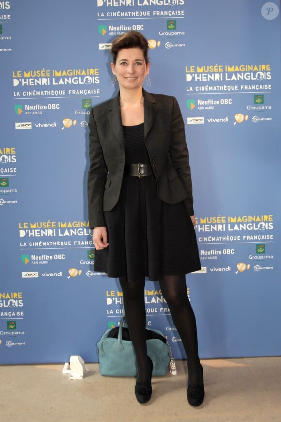 Sidonie Dumas (Directrice générale Gaumont) lors du vernissage de l'exposition "Le musée imaginaire d'Henri Langlois" à la Cinémathèque française à Paris le 7 avril 2014