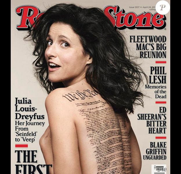 Julia Louis-Dreyfus topless en couverture du magazine Rolling Stone - avril 2014