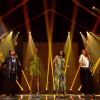 Jenifer chante avec Lioan, La Petite Shade et Emma Shaka en live dans The Voice 3, le samedi 12 avril 2014 sur TF1