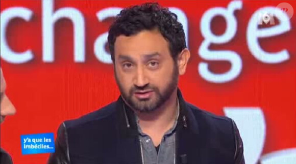 Cyril Hanouna dans l'émission Y'a que les imbéciles qui ne changent pas d'avis, sur M6, le samedi 12 avril 2014.