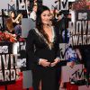 La star de télé-réalité JWoww, enceinte, assiste aux MTV Movie Awards 2014 au Nokia Theatre L.A. Live. Los Angeles, le 13 avril 2014.