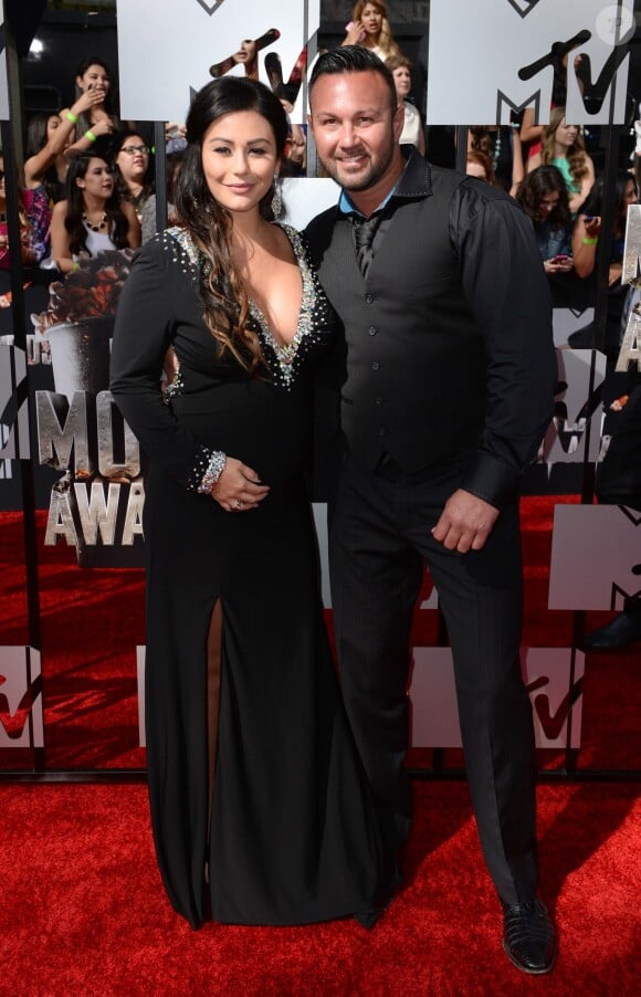 JWoww et Roger Mathews assistent aux MTV Movie Awards 2014 au Nokia Theatre L.A. Live. Los Angeles, le 13 avril 2014.