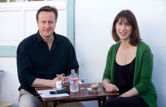 David Cameron en vacances avec sa femme Samantha et leurs trois enfants Nancy, Arthur et Florence à Lanzarote (Espagne) le 13 avril 2014.