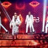Kevin Richardson, Howie Dorough, Alexander James McLean, Brian Littrell et Nick Carter - Les Backstreet Boys en concert au Zénith de Paris le 18 mars 2014.