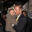  David Beckham et sa femme Victoria vont d&eacute;jeuner au restaurant Balthazar avec leurs quatre enfants Brooklyn, Romeo, Cruz et Harper &agrave; New York, le 9 fevrier 2014.  
