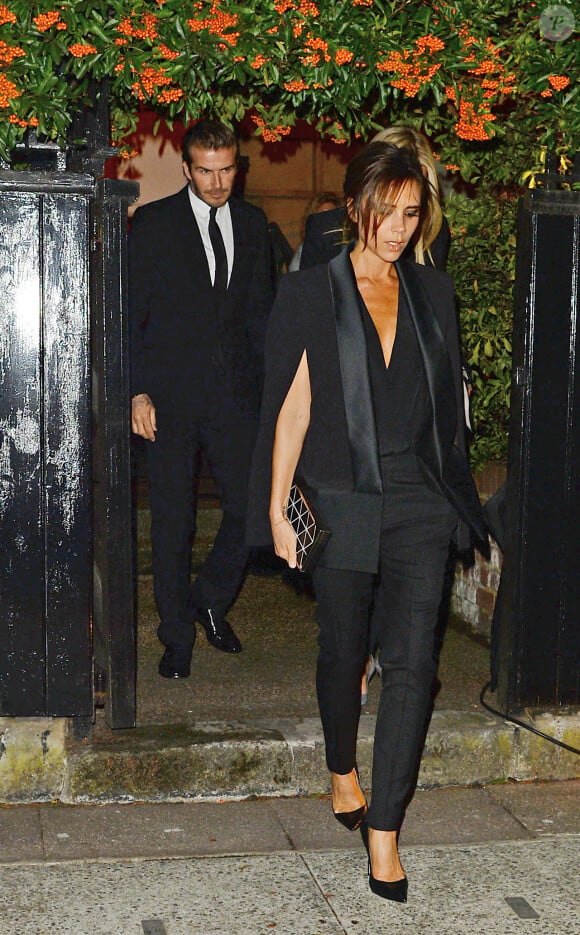 David Beckham et Victoria Beckham à Londres, le 16 septembre 2013. 