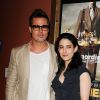 Brad Pitt et la réalisatrice Rachel Boynton dont il a produit le documentaire "Big Men", à Los Angeles le 26 mars 2014.