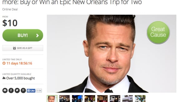 Brad Pitt : Un rencard avec l'acteur pour 10 dollars ? C'est possible...