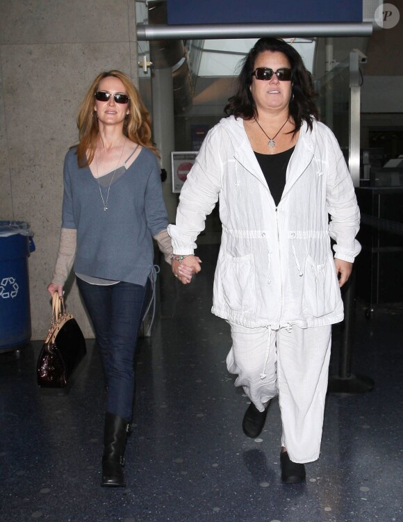 Rosie O'Donnell et sa femme Michelle Rounds, à Los Angeles, le 8 mai 2012.