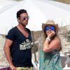 Claudio Pizarro avec sa femme à Formentera, le 1er juillet 2013. 