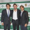 Roger Federer, David Ferrer, Stanislas Wawrinka lors du Grand Gala du Tennis à Monaco le 18 avril 2014. 