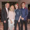 Björn Borg, Patricia Borg et leurs deux enfants lors du Grand Gala du Tennis à Monaco le 18 avril 2014. 