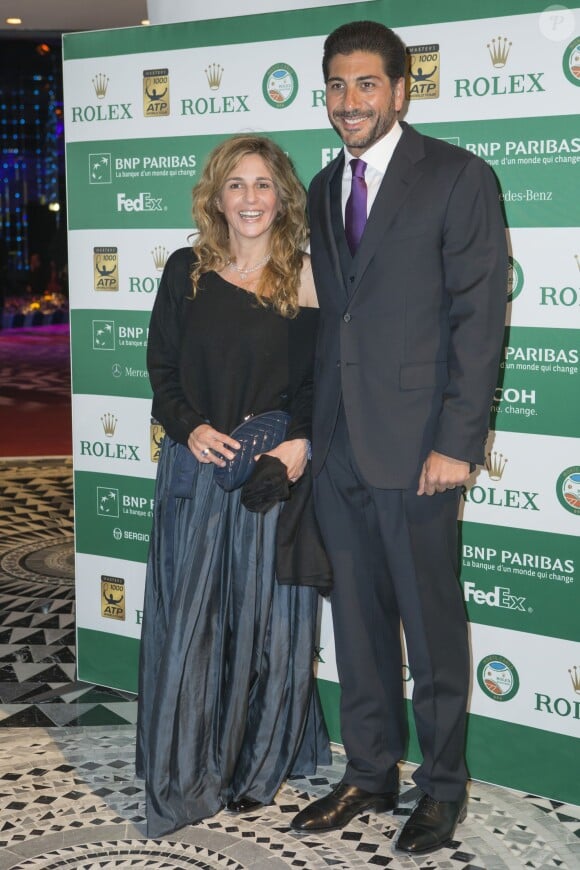 Moustapha El-Solh et sa femme lors du Grand Gala du Tennis à Monaco le 18 avril 2014. 